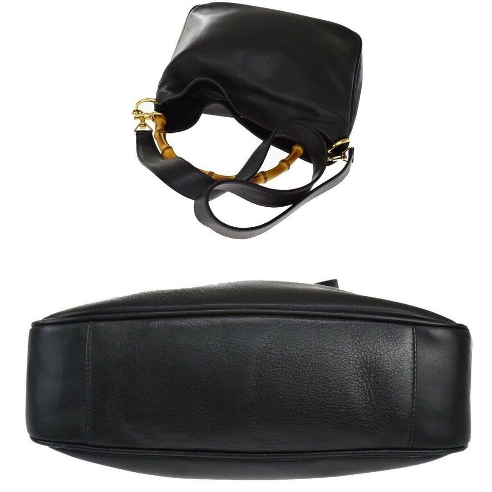 Auth Gucci Bamboo 2Way Hand Bag Black #34238G14B - Picture 5 of 10